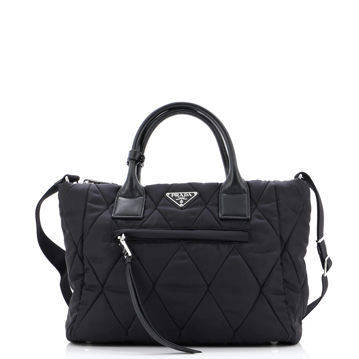 Convertible Zip Tote Quilted Tessuto Small - Deep Luxury
