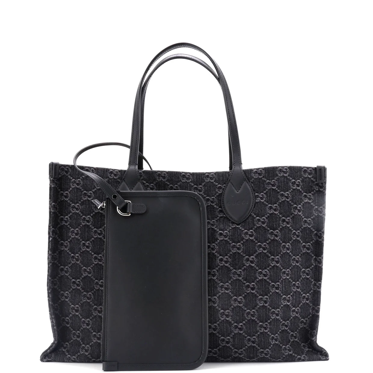 Ophidia Shopper Tote GG Denim Large - Deep Luxury