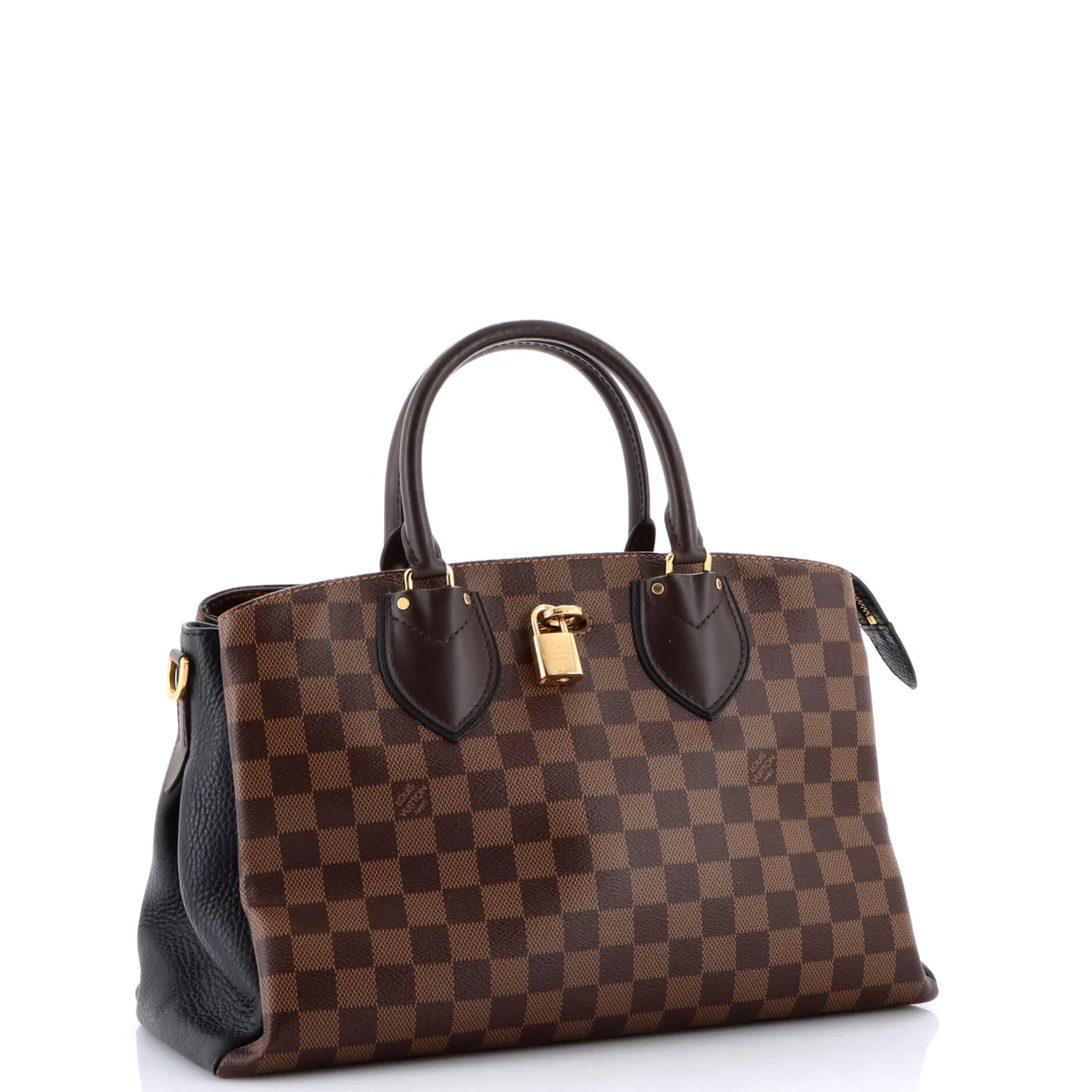 Normandy Handbag Damier and Leather - Deep Luxury