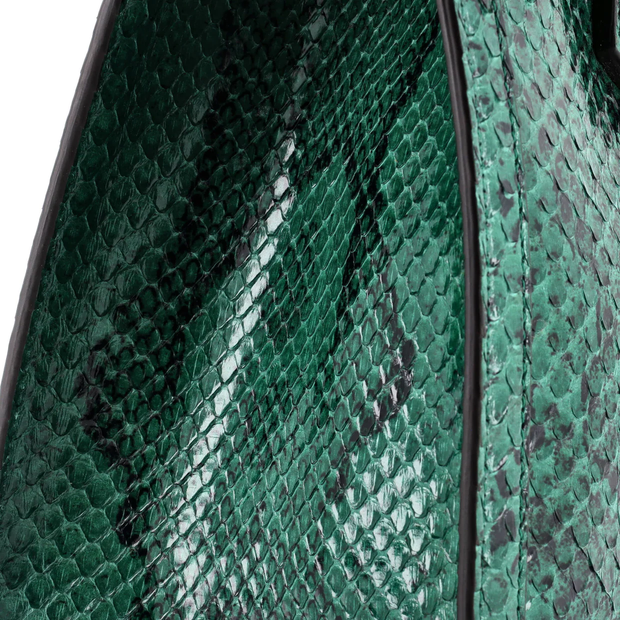 Diana NM Bamboo Handle Tote Python Small - Deep Luxury