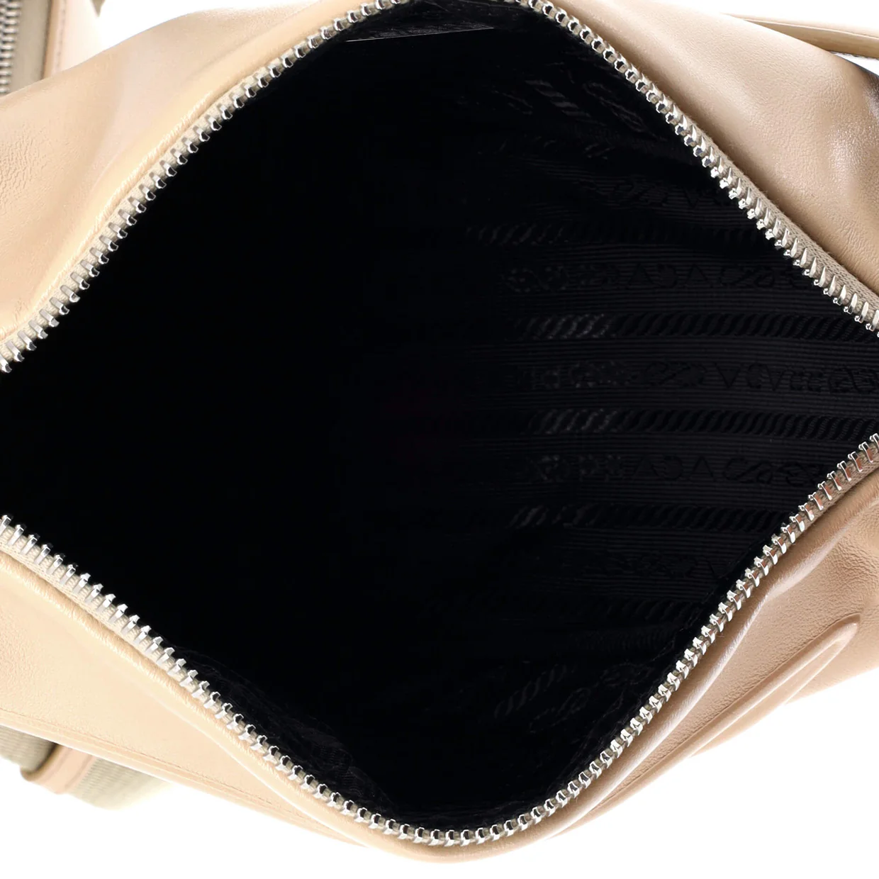 Triangle Logo Zip Crossbody Bag Leather Small - Deep Luxury