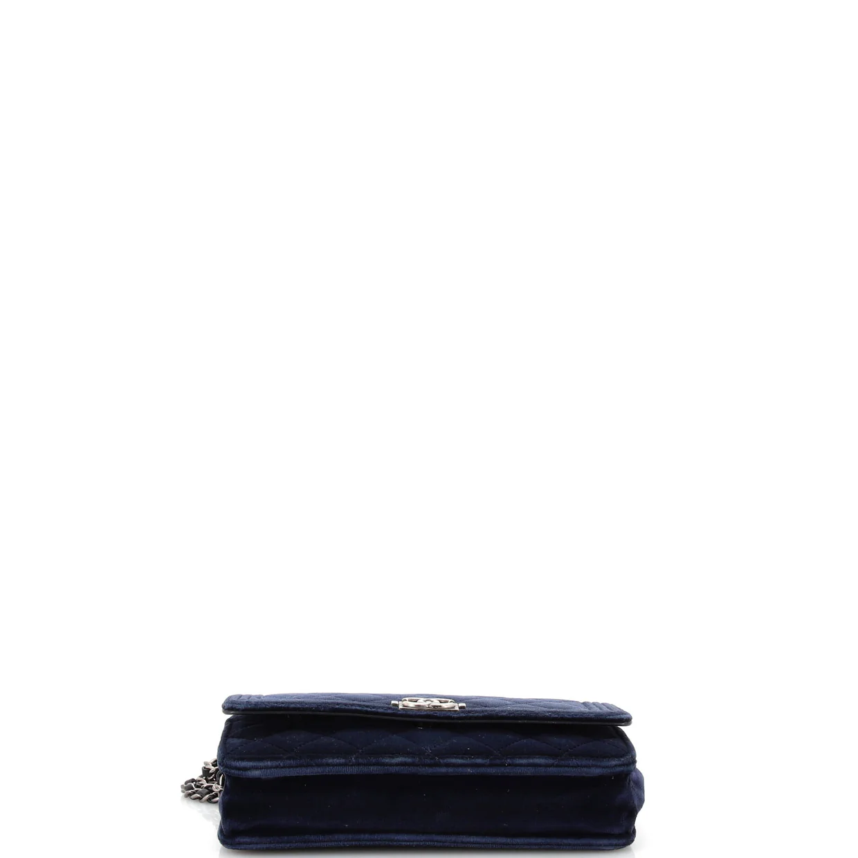 Boy Wallet on Chain Quilted Velvet - Deep Luxury