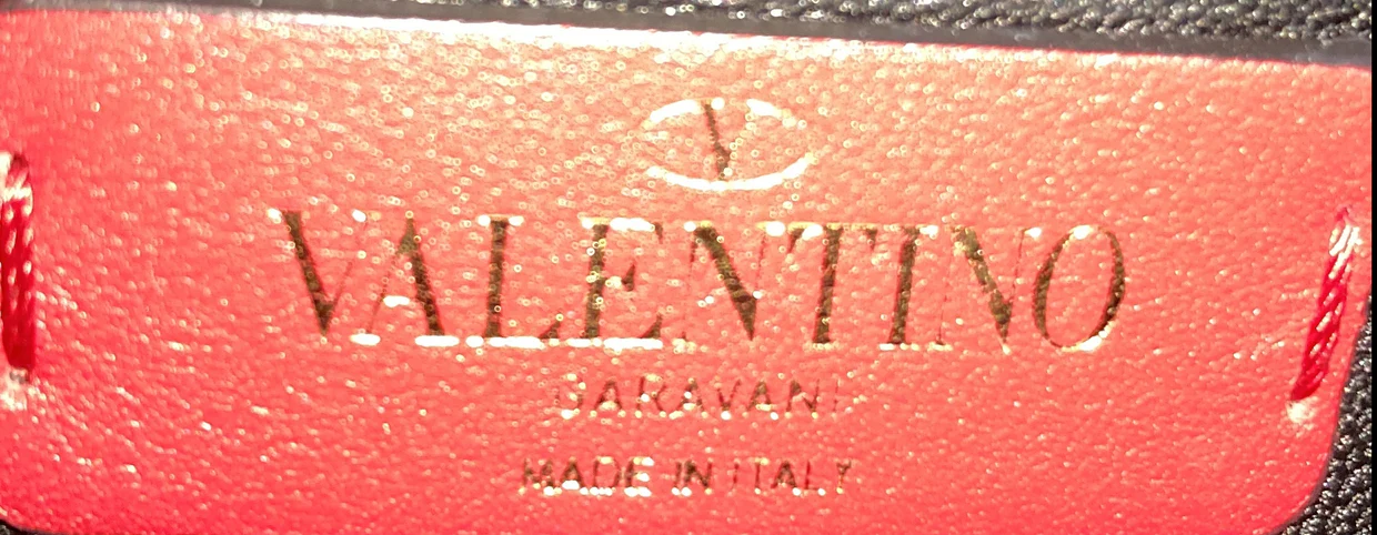 VLTN Candystud Top Handle Bag Printed Leather Medium - Deep Luxury