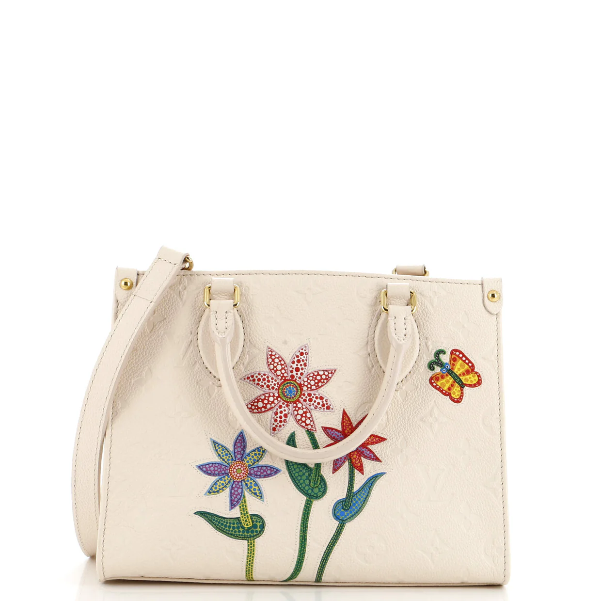 OnTheGo Tote Yayoi Kusama Flowers Monogram Empreinte Leather PM - Deep Luxury