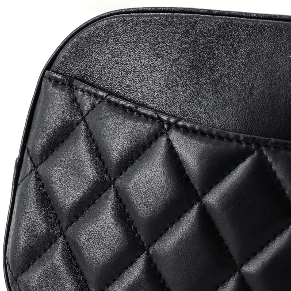 Zip Around Chain Camera Case Quilted Lambskin Mini - Deep Luxury