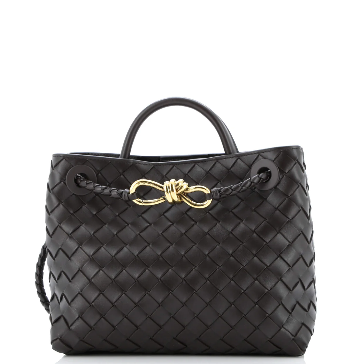 Andiamo Top Handle Bag Intrecciato Nappa Small - Deep Luxury