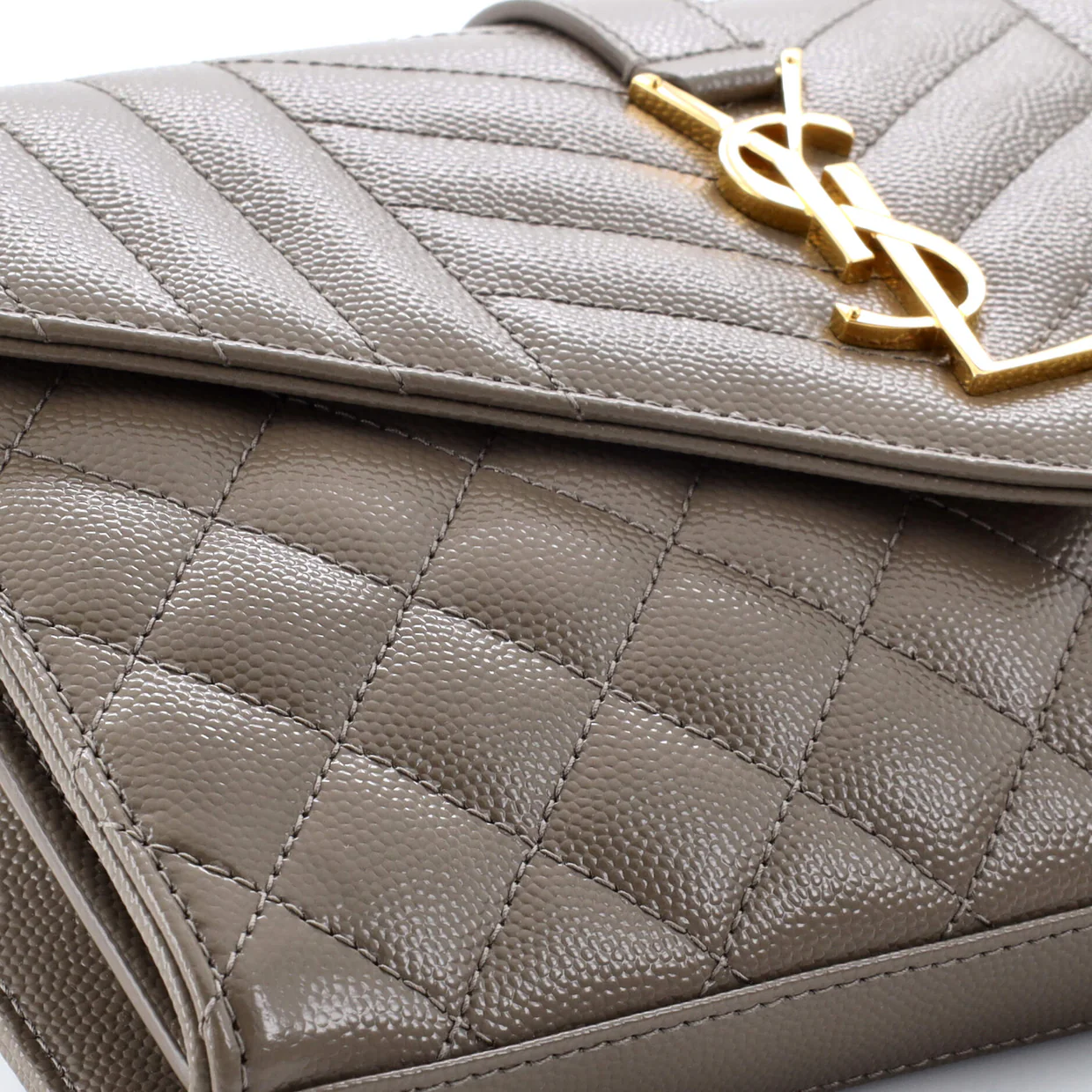 Classic Monogram Wallet on Chain Square Quilted Leather Medium - Deep Luxury