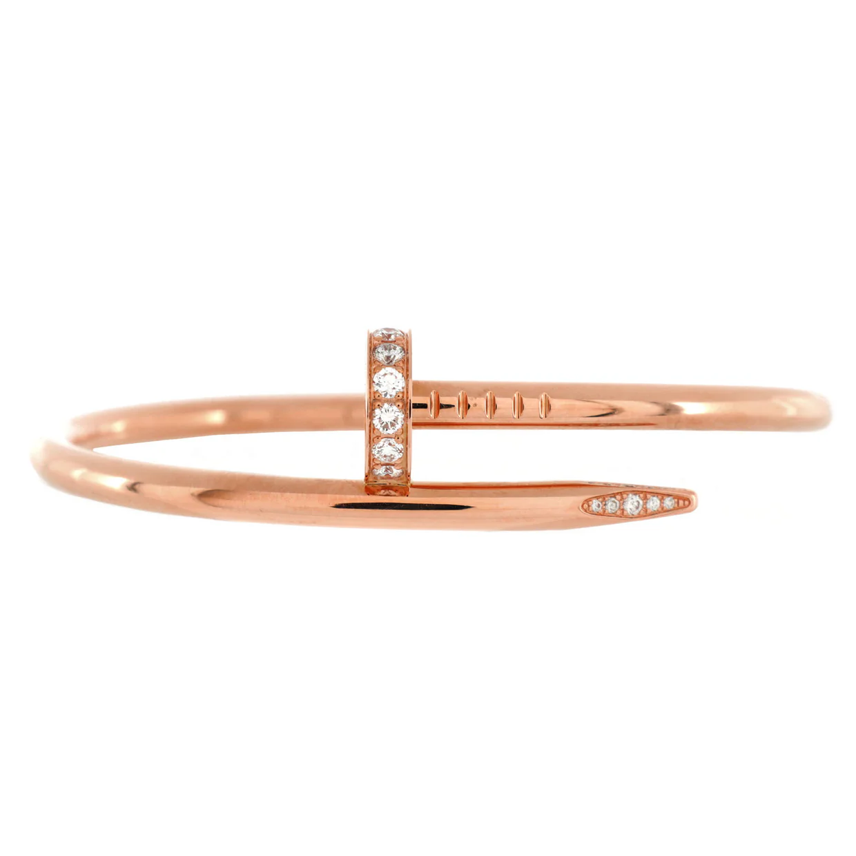 Juste un Clou Bracelet 18K Rose Gold with Diamonds Classic - Deep Luxury