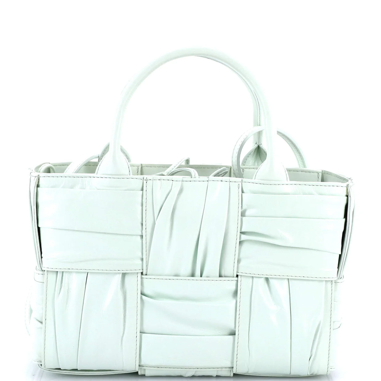 Arco Tote Maxi Intrecciato Plisse Leather Mini - Deep Luxury