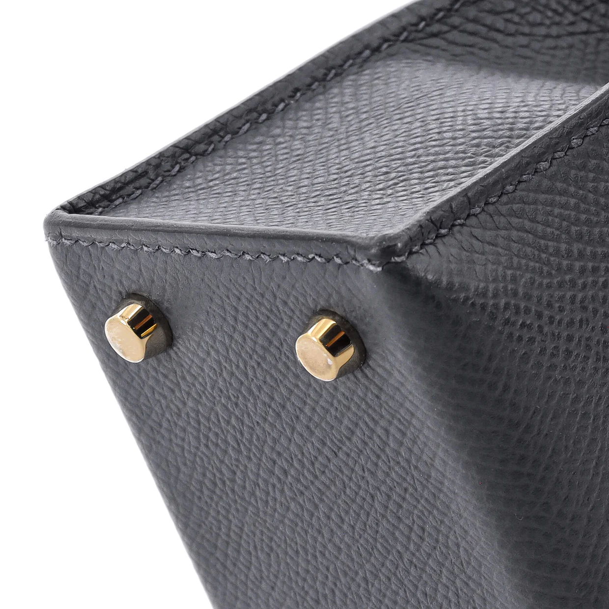 Kelly Mini II Bag Grey Epsom with Permabrass Hardware 20 - Deep Luxury