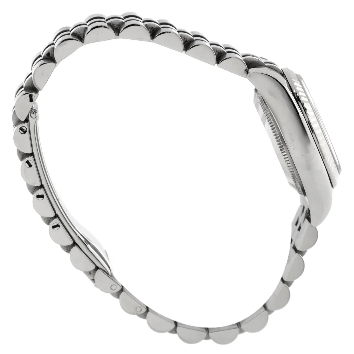 Oyster Perpetual Datejust Automatic Watch Stainless Steel and White Gold with Diamond Markers 26 - Deep Luxury