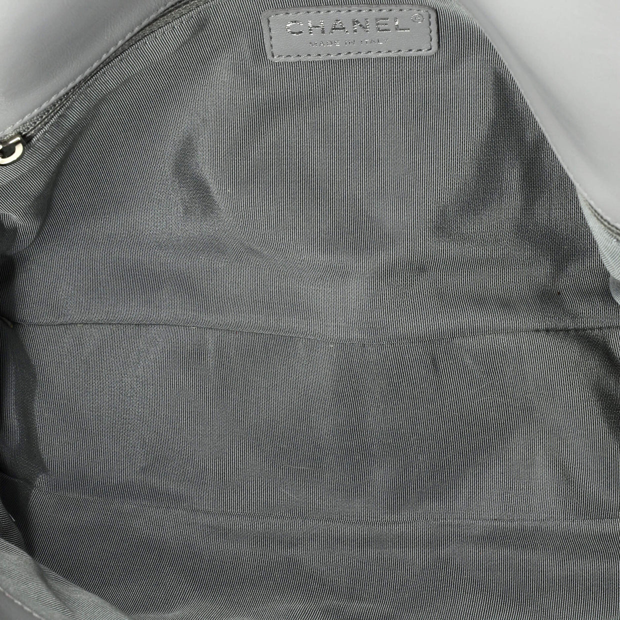 Running Chain Around Flap Bag Quilted Crumpled Calfskin Large - Deep Luxury