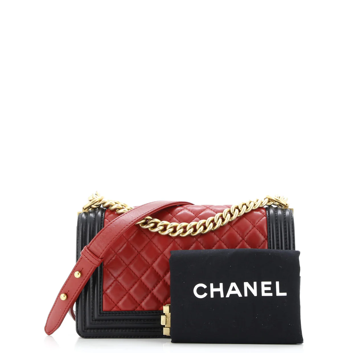 Bicolor Boy Flap Bag Quilted Lambskin Old Medium - Deep Luxury