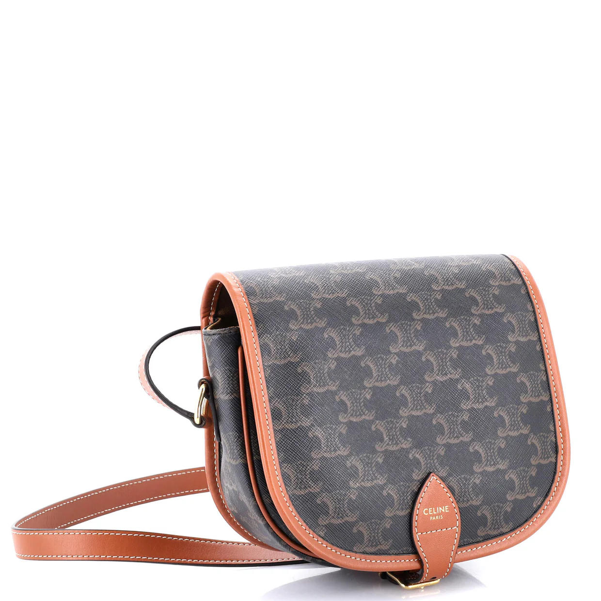 Folco Bag Triomphe Coated Canvas Medium - Deep Luxury