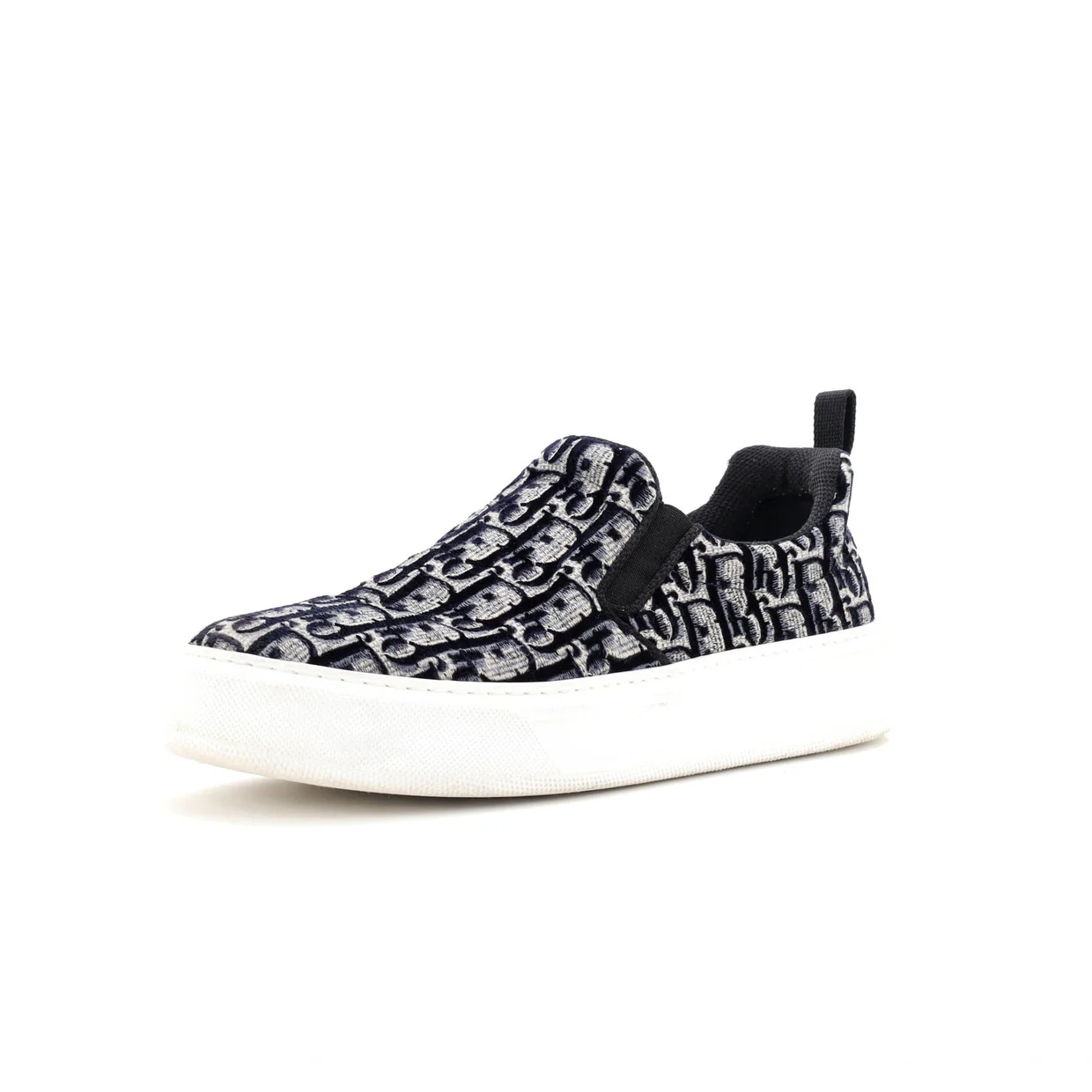 Women's Solar Slip-On Sneakers Oblique Velvet - Deep Luxury