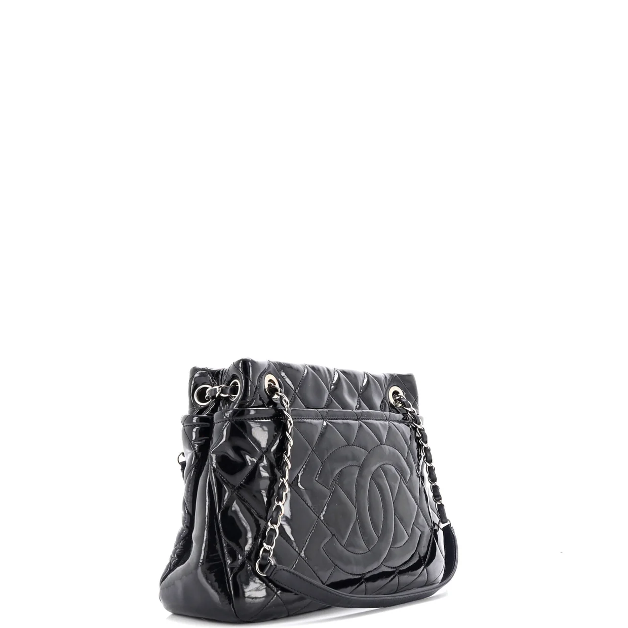 Timeless CC Soft Tote Quilted Patent Medium - Deep Luxury