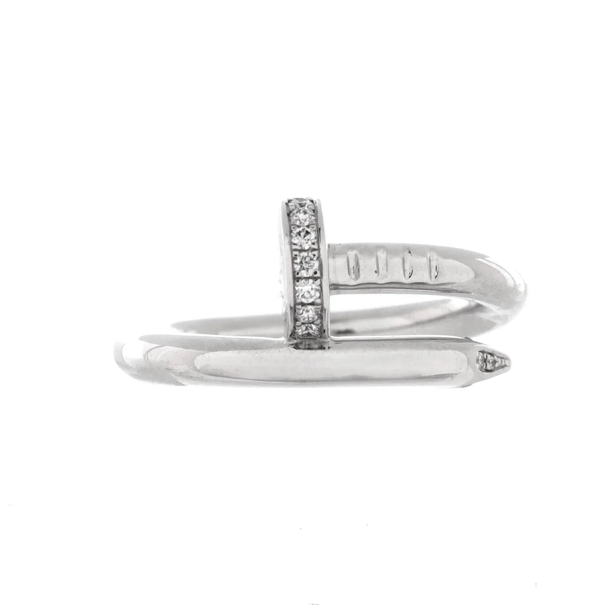 Juste un Clou Ring 18K White Gold with Diamonds - Deep Luxury