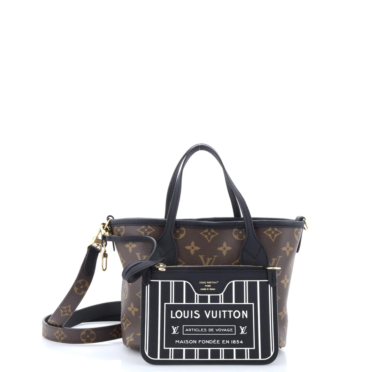 Neverfull Bandouliere Inside Out Monogram Canvas and Leather BB - Deep Luxury
