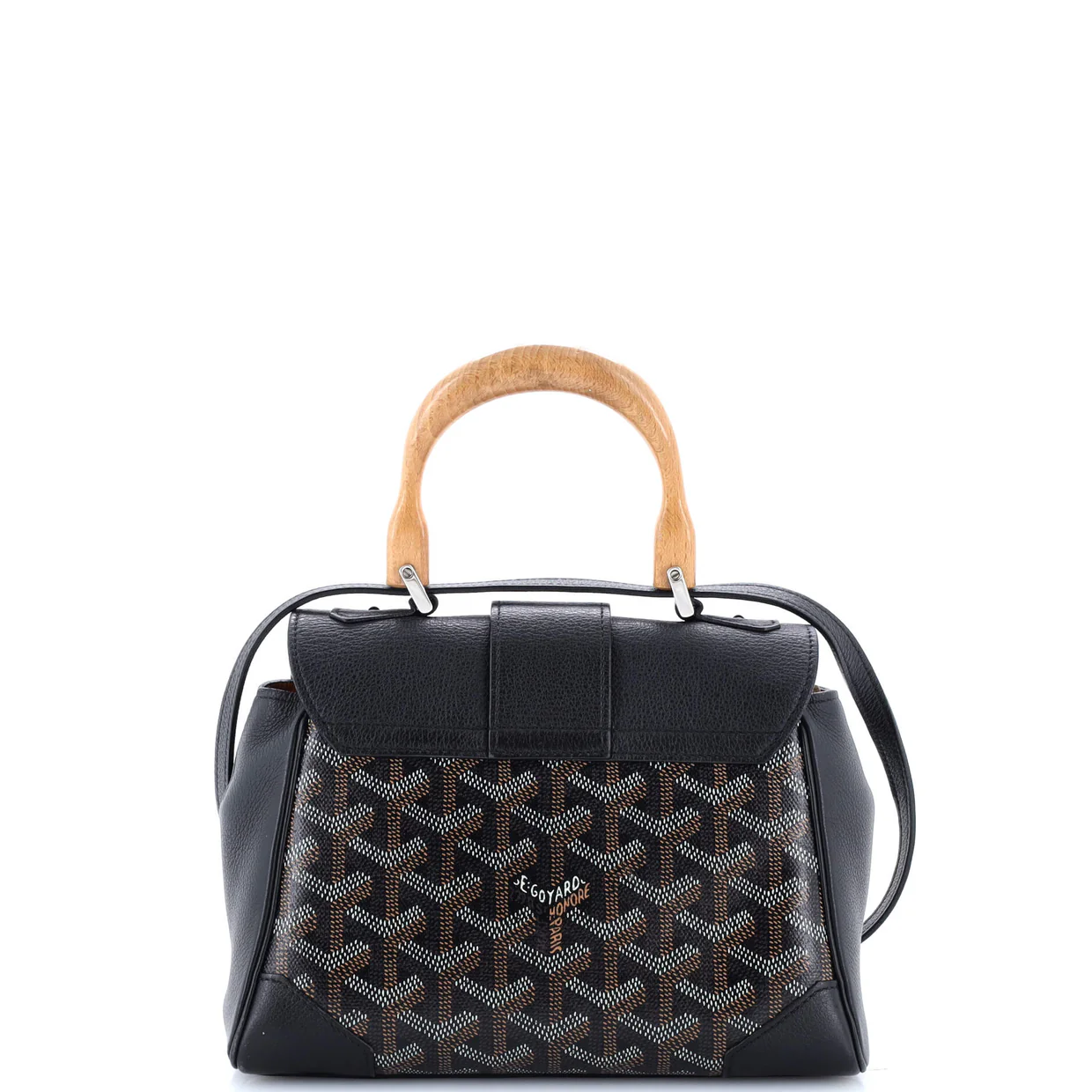 Saigon Top Handle Bag Coated Canvas with Leather Mini - Deep Luxury