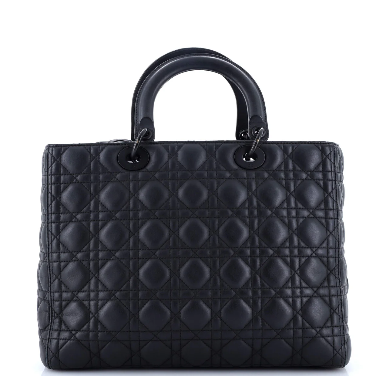 Ultra Matte Lady Dior Bag Cannage Quilt Calfskin Large - Deep Luxury