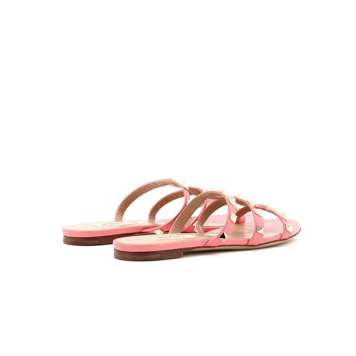 Women's Multi Strap Rockstud Flat Sandals Leather - Deep Luxury