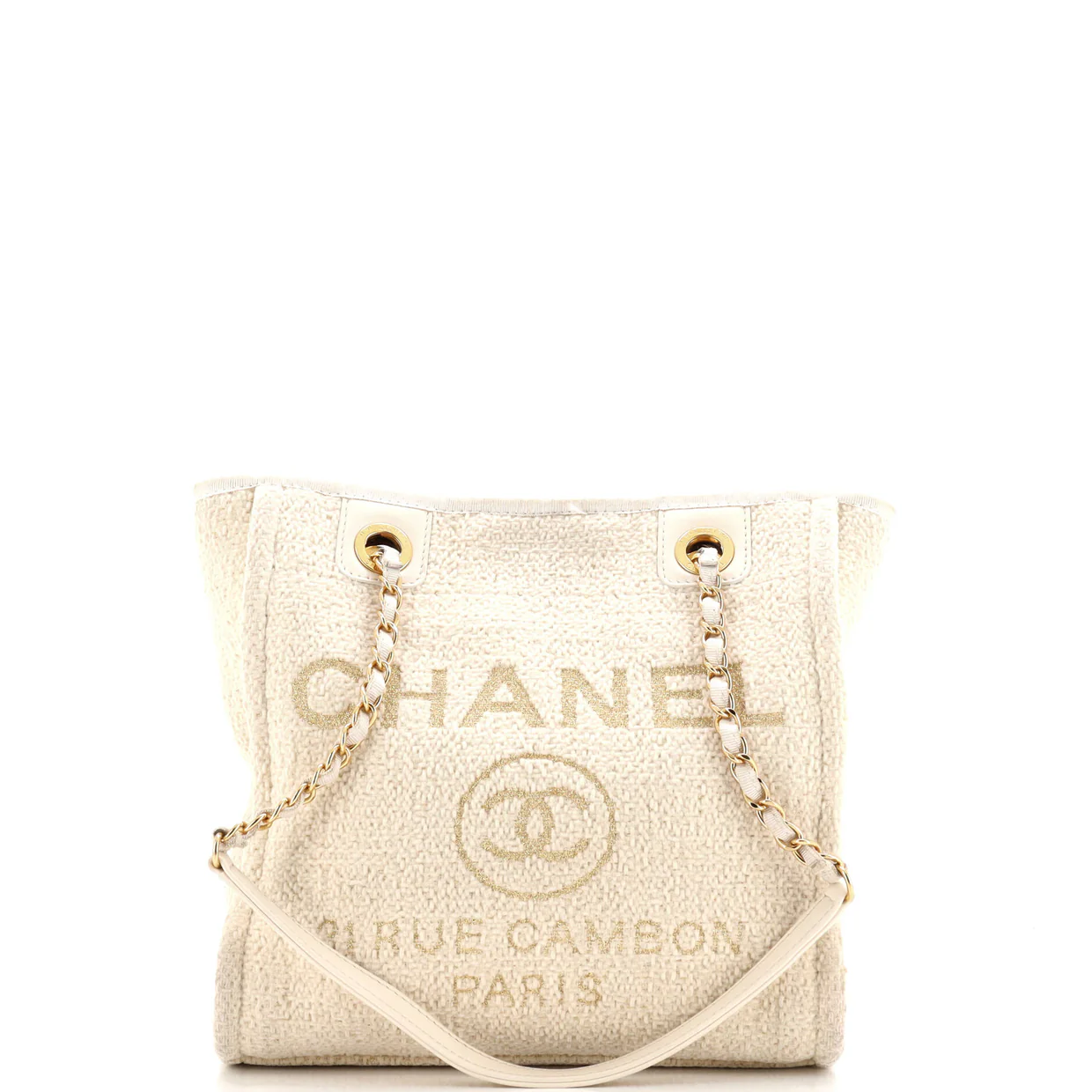 North South Deauville Tote Boucle Small - Deep Luxury