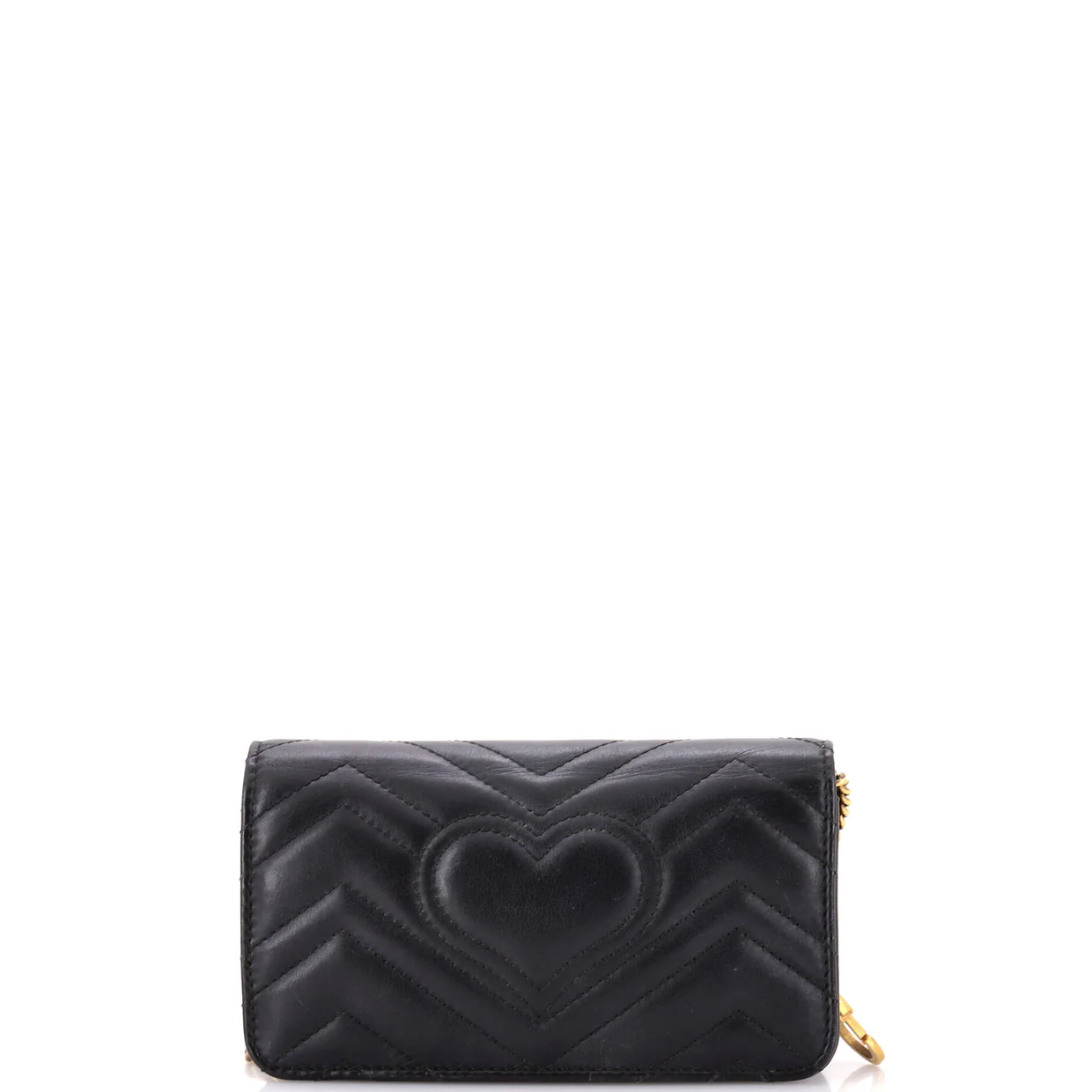 GG Marmont Chain Flap Bag Embellished Matelasse Leather Mini - Deep Luxury