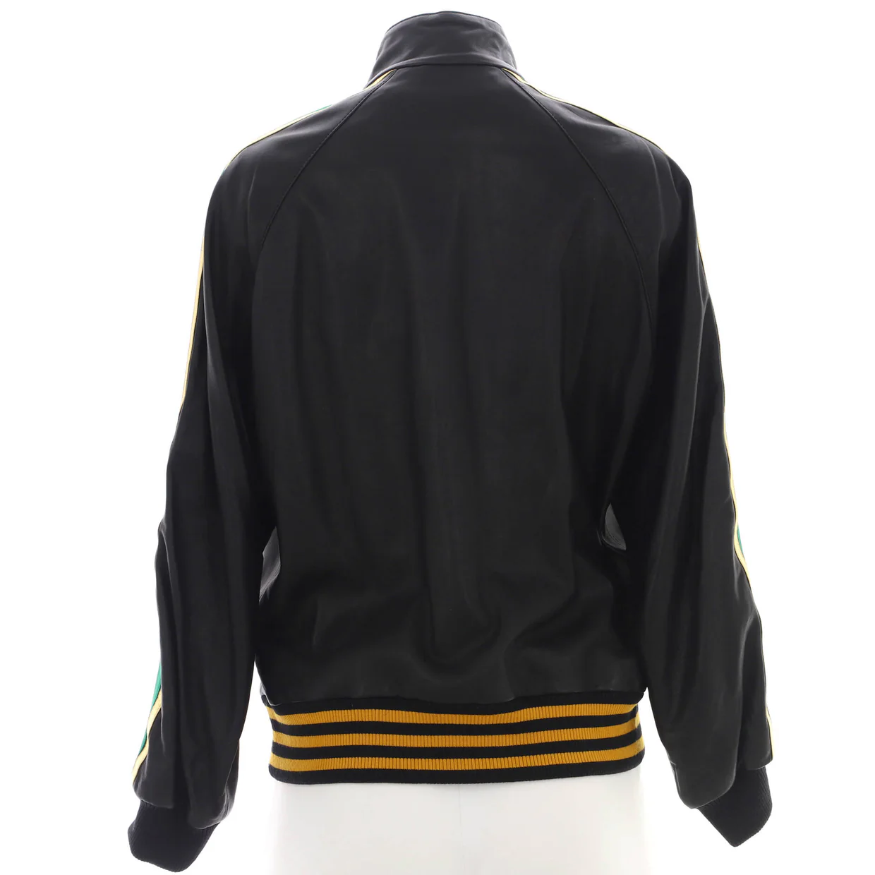 Women's Logo Strawberry Bomber Jacket Leather - Deep Luxury