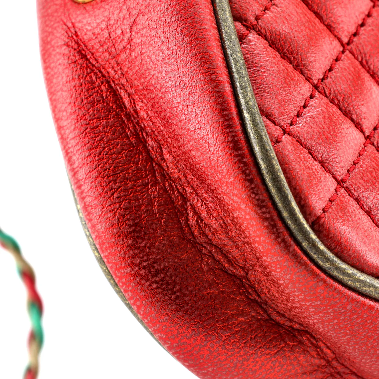 Trapuntata Camera Shoulder Bag Quilted Laminated Leather Mini - Deep Luxury