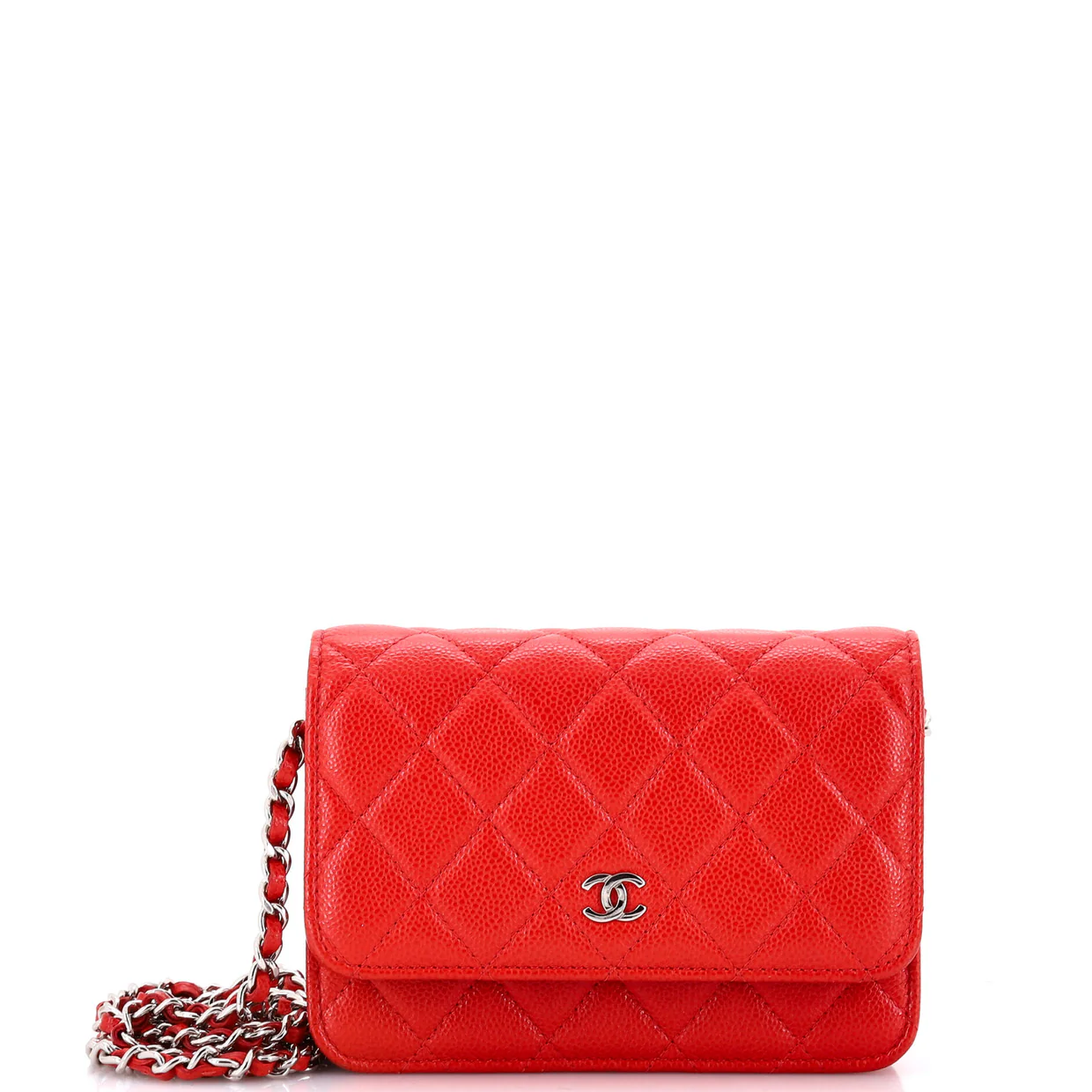 Wallet on Chain Quilted Caviar Mini - Deep Luxury
