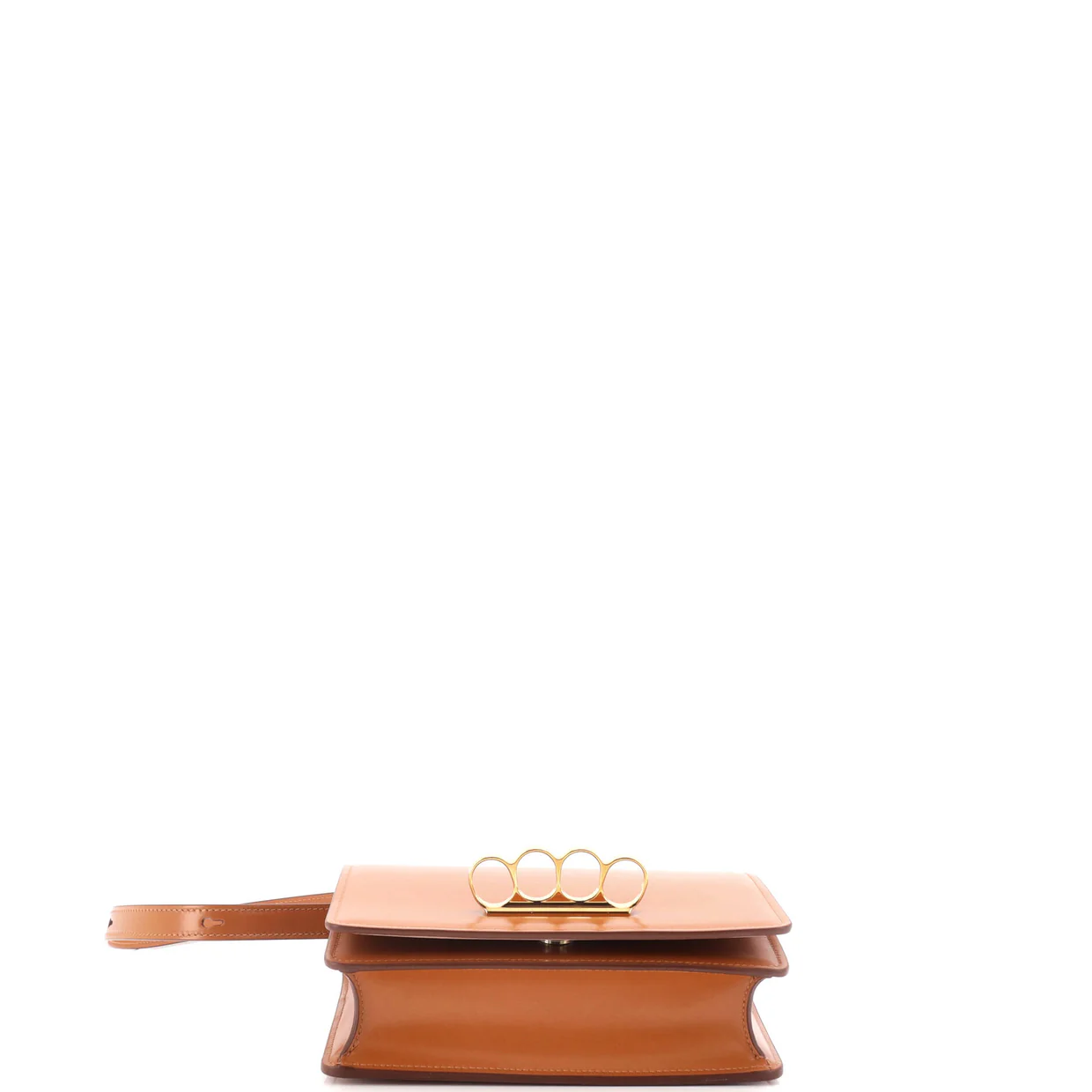 Four Ring Flap Shoulder Bag Leather Small - Deep Luxury