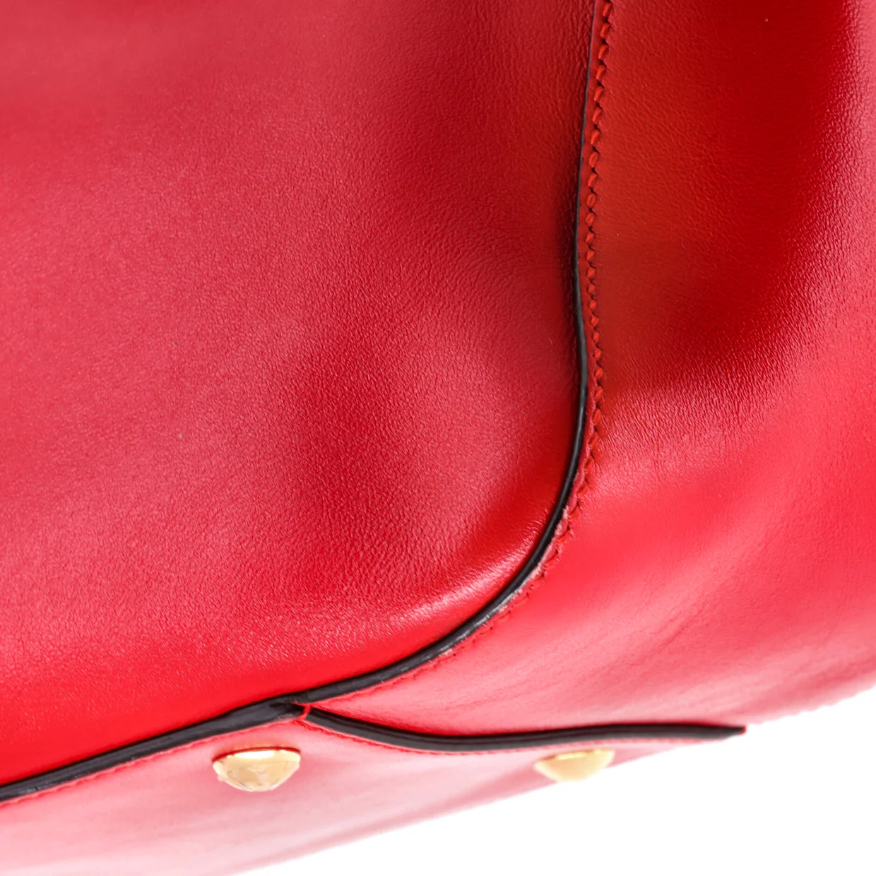 FF Handle Tote Leather Small - Deep Luxury