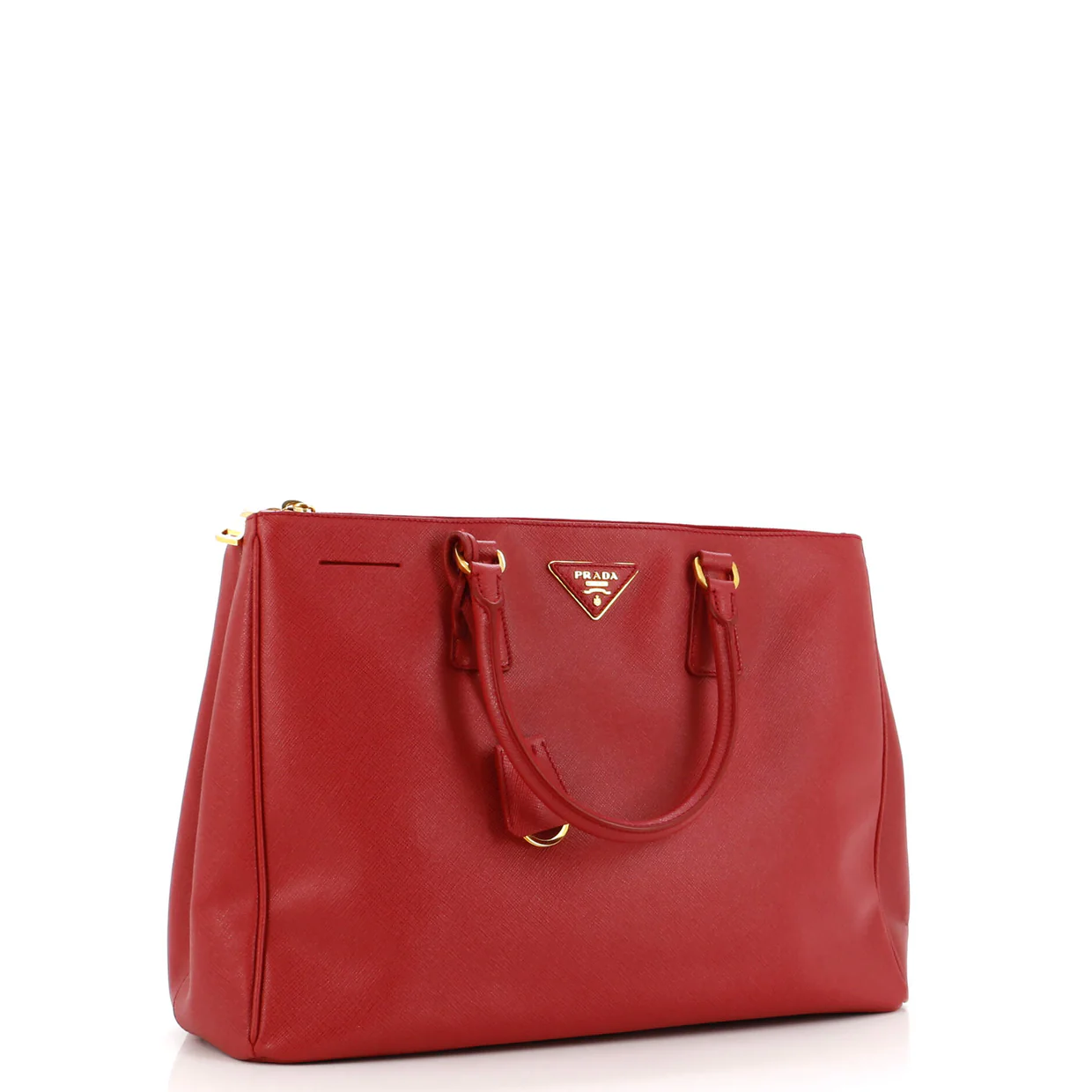 Double Zip Lux Tote Saffiano Leather Large - Deep Luxury