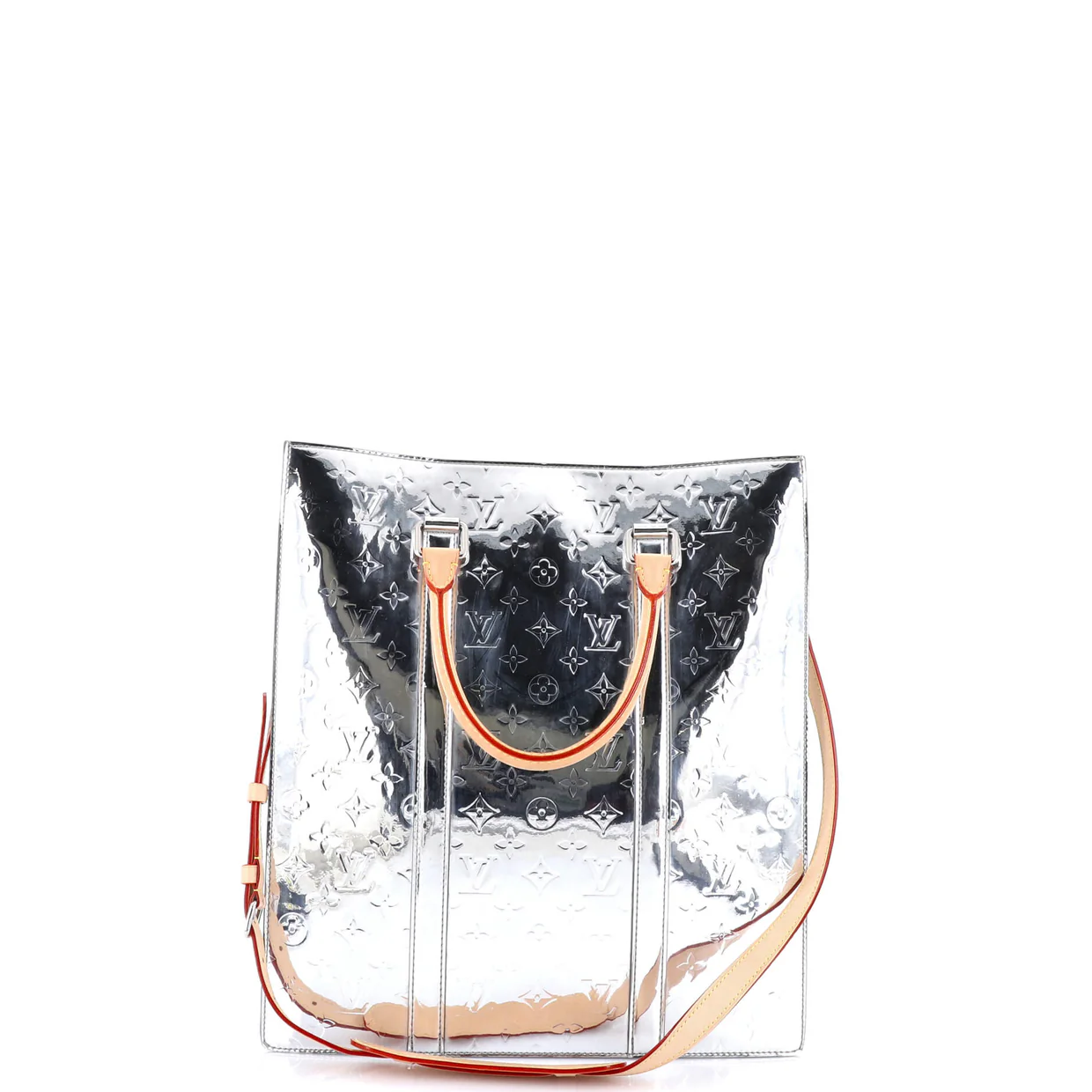 Sac Plat Bag Monogram Mirror Coated Canvas - Deep Luxury