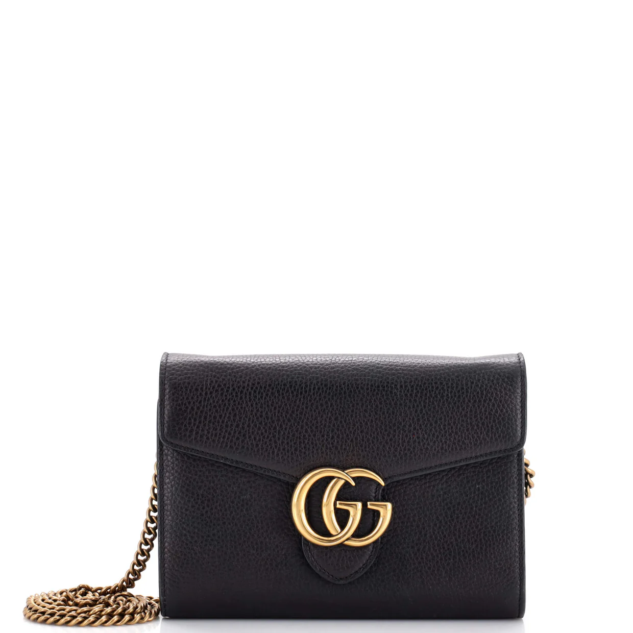 GG Marmont Chain Wallet Leather Mini - Deep Luxury