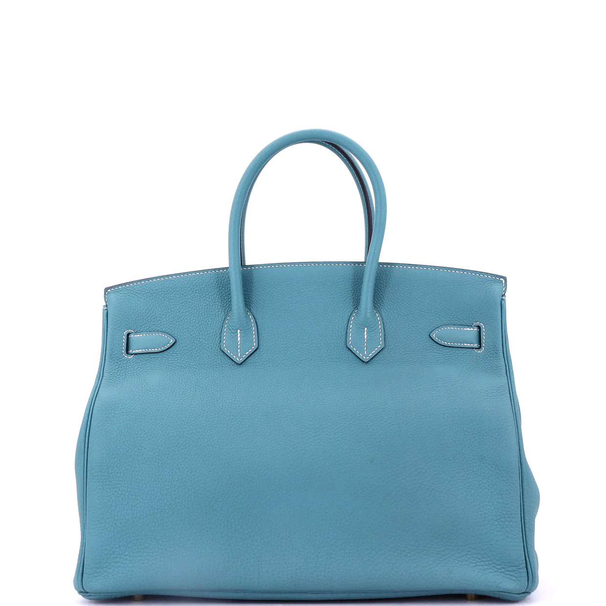 Birkin Handbag Bleu Jean Togo with Gold Hardware 35 - Deep Luxury