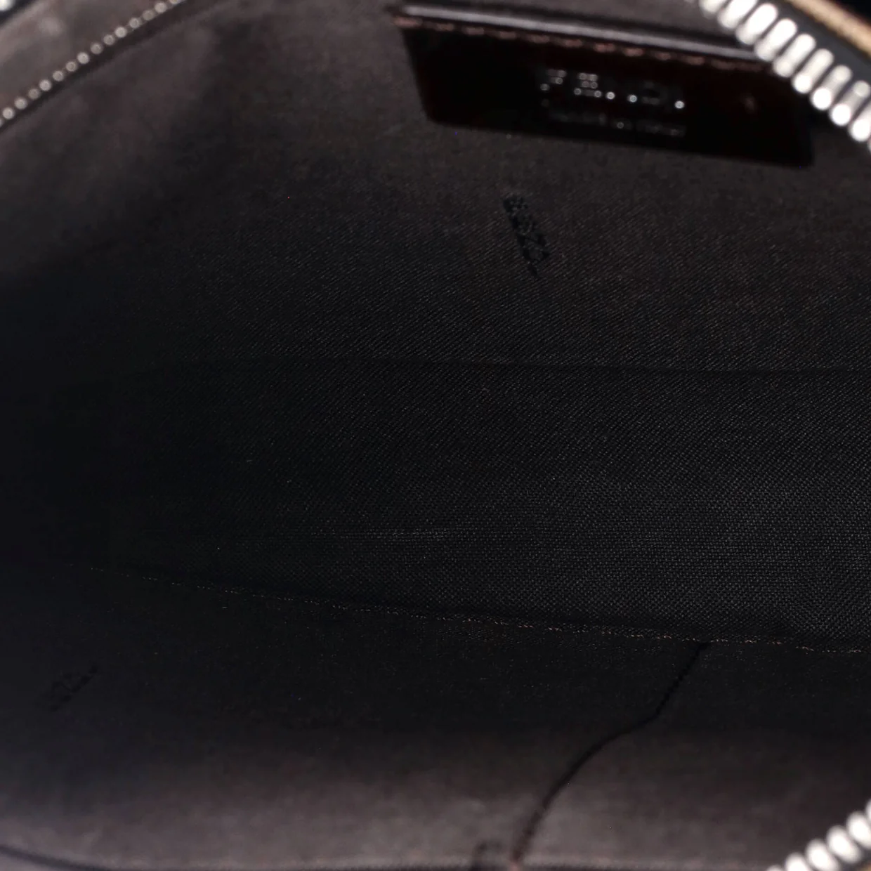 FF Logo Stamp Flat Messenger Bag Zucca Coated Canvas Small - Deep Luxury