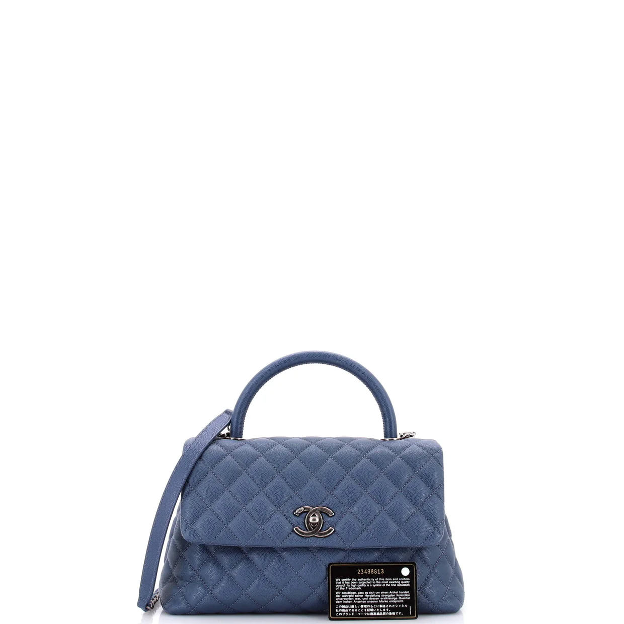 Coco Top Handle Bag Quilted Caviar Small - Deep Luxury