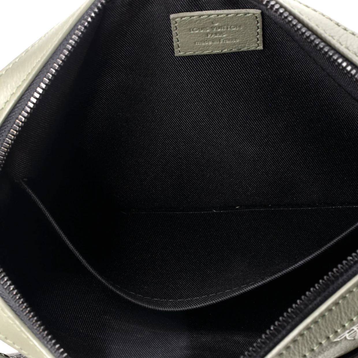 Trio Messenger Bag Monogram Shadow Leather - Deep Luxury