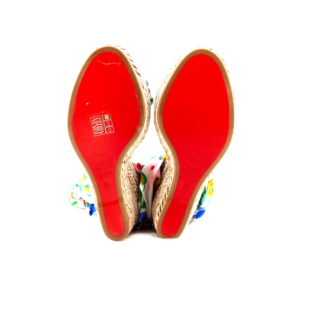 Women's Monica Du Desert Wedge Espadrilles Printed Satin 110 - Deep Luxury