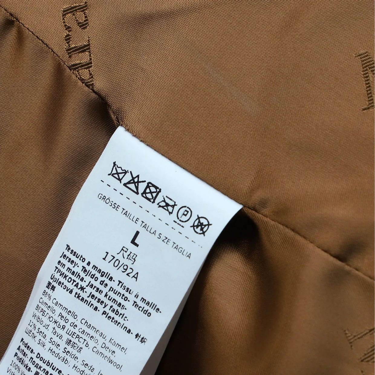 Women's Teddy Bear Icon Coat Camel and Silk Blend - Deep Luxury