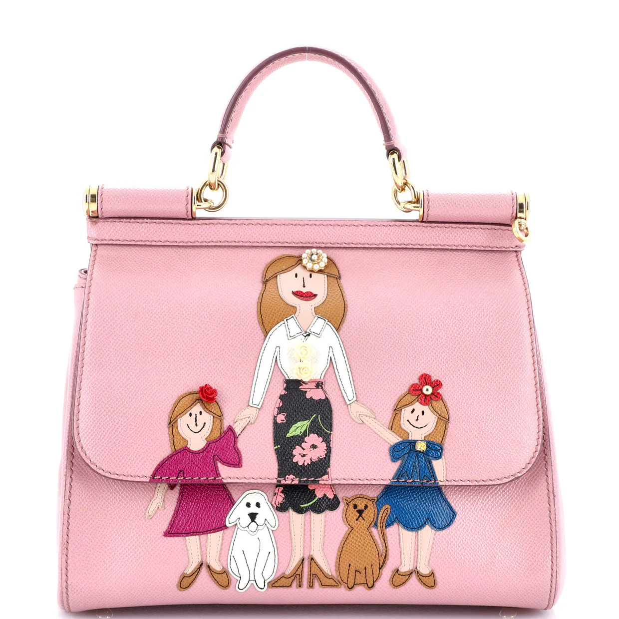 Family Miss Sicily Bag Patchwork Leather Medium - Deep Luxury