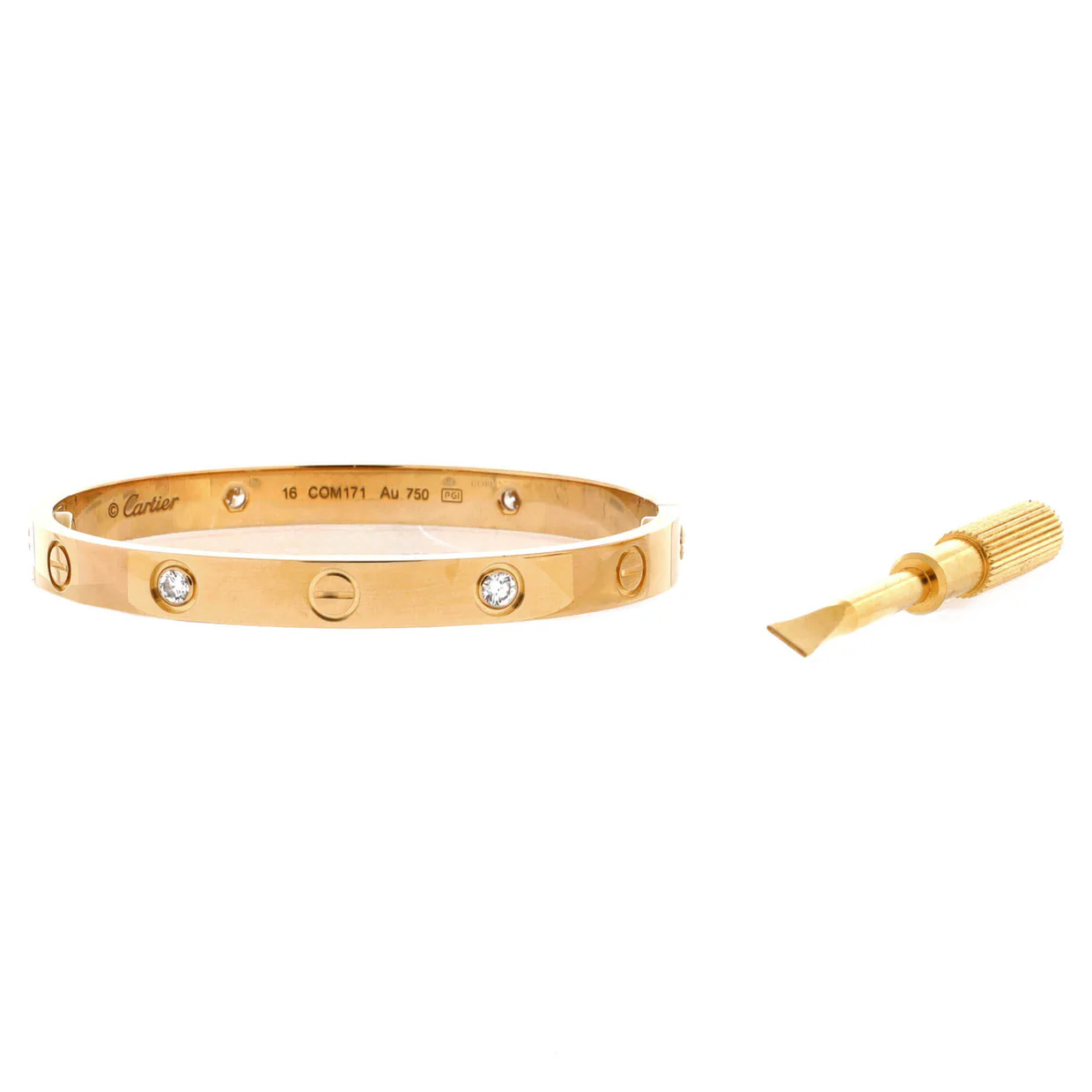 Love 4 Diamond Bracelet 18K Yellow Gold with Diamonds - Deep Luxury