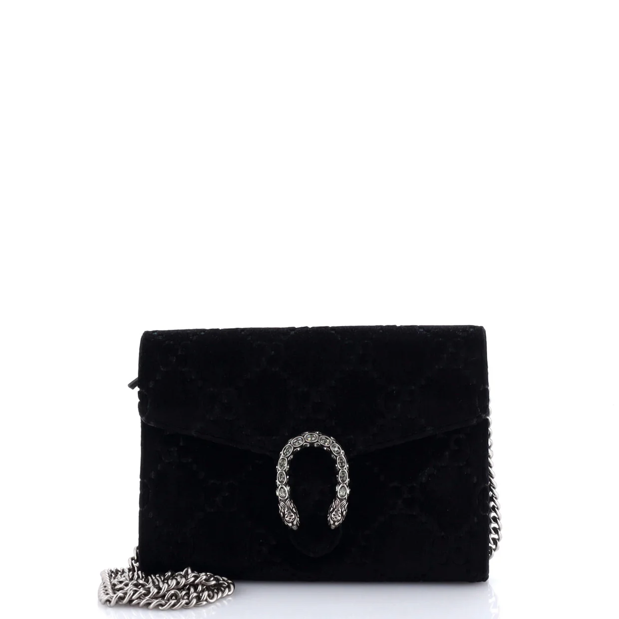 Dionysus Chain Wallet GG Velvet Small - Deep Luxury