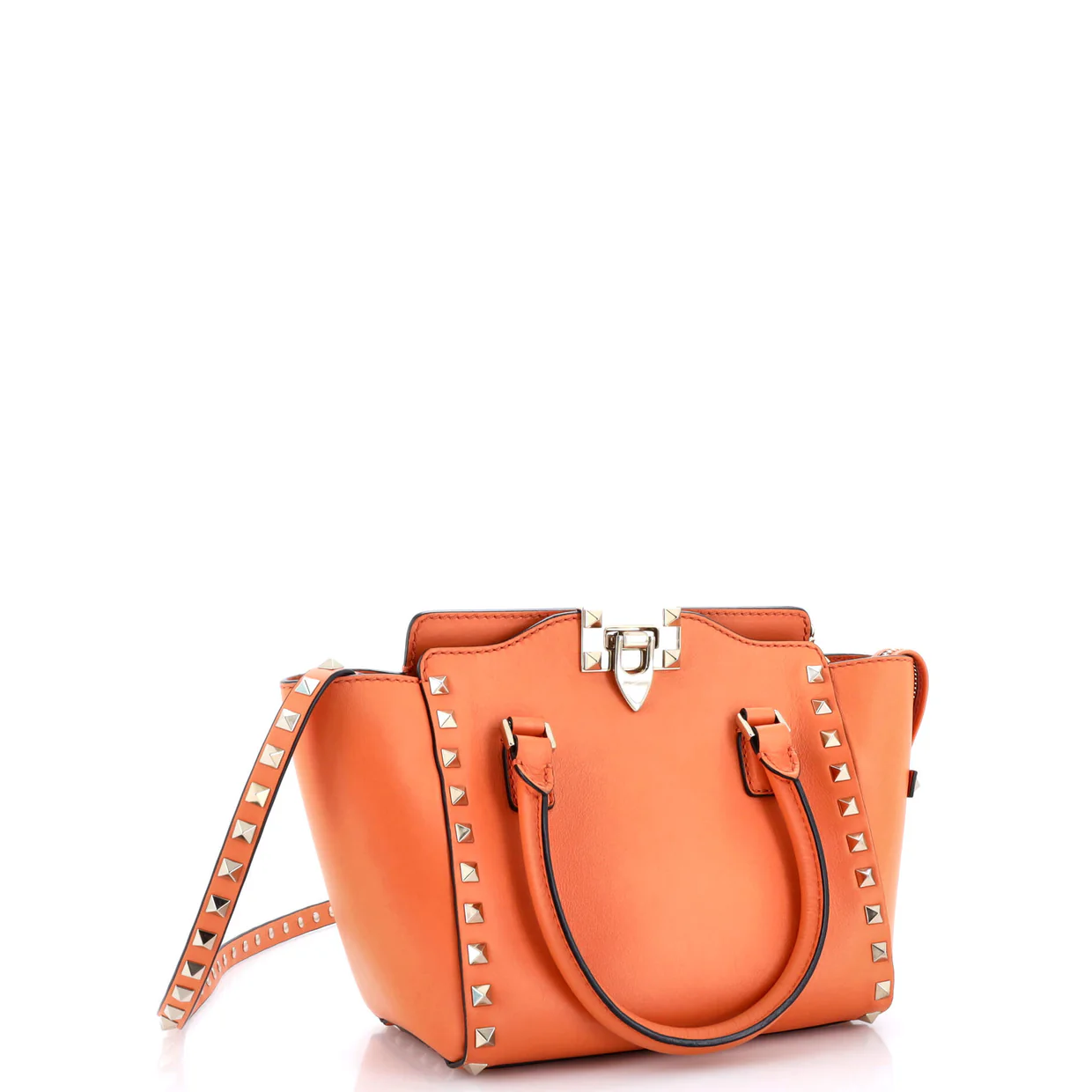 Rockstud Tote Rigid Leather Small - Deep Luxury