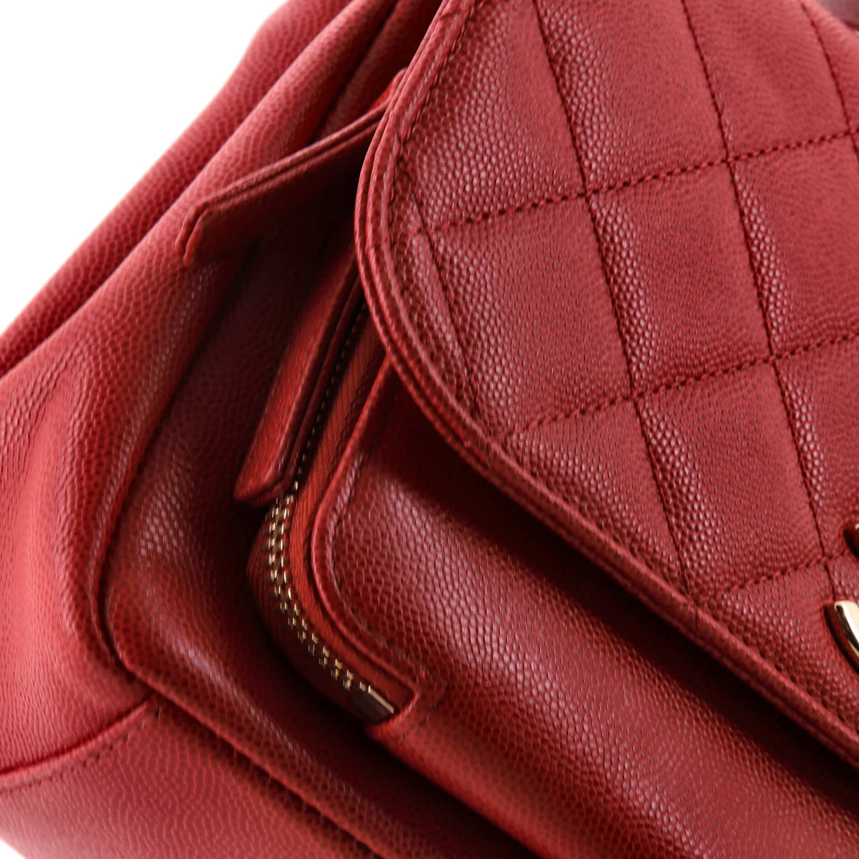 Business Affinity Flap Bag Quilted Caviar Small - Deep Luxury