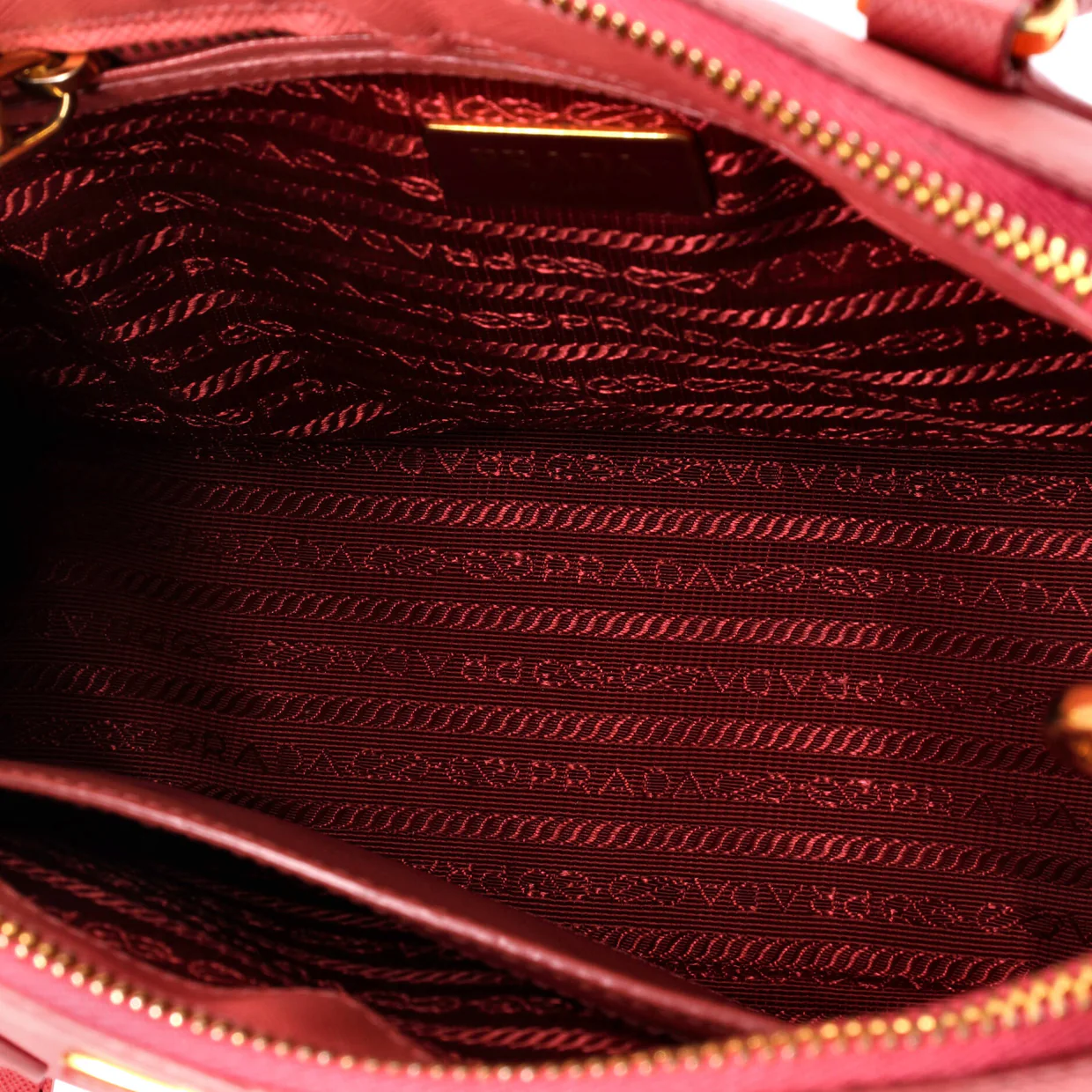 Galleria Double Zip Tote Saffiano Leather Small - Deep Luxury