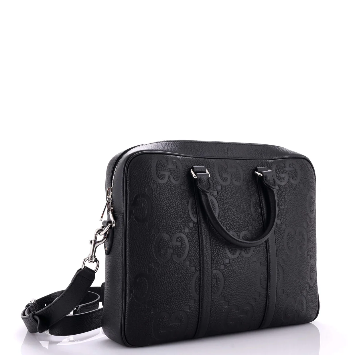 Convertible Briefcase Jumbo GG Embossed Leather - Deep Luxury