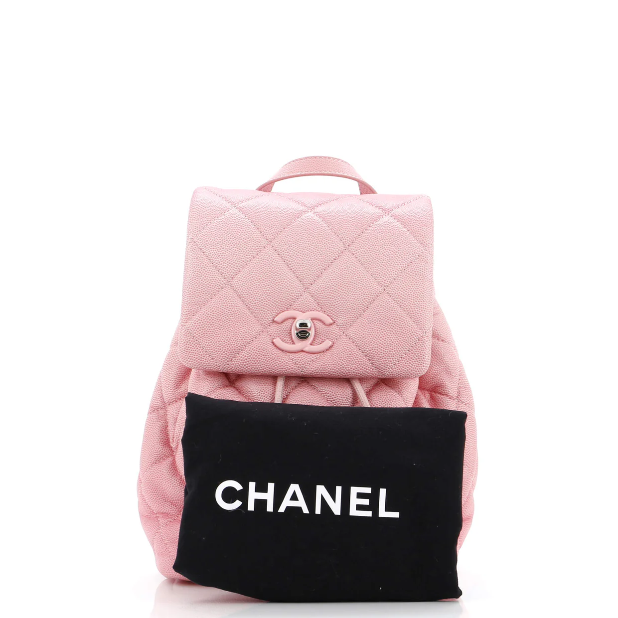 CC Flap Drawstring Backpack Quilted Ombre Caviar Mini - Deep Luxury
