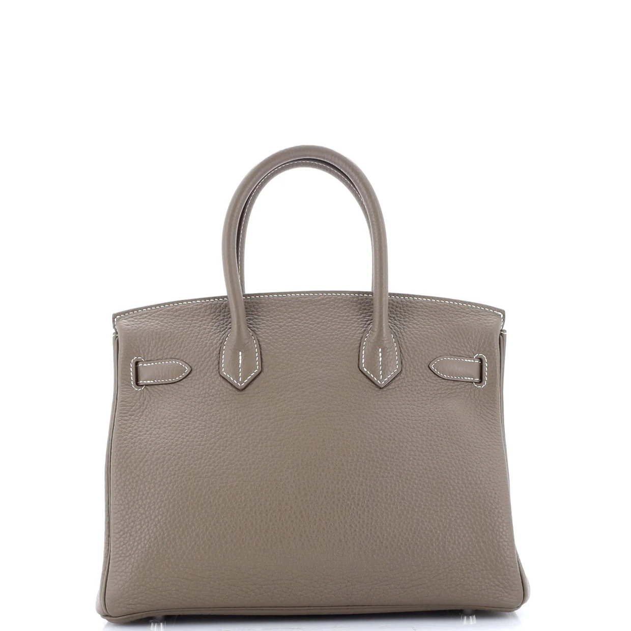 Birkin Handbag Grey Clemence with Palladium Hardware 30 - Deep Luxury